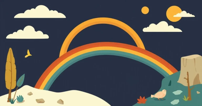 Illustration for Describing Rainbows: A Guide to Adjectives for Every Hue