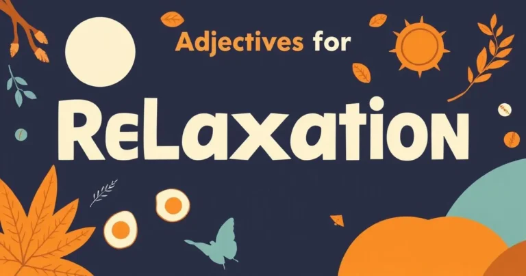 Illustration for Adjectives for Relaxation: A Comprehensive Guide