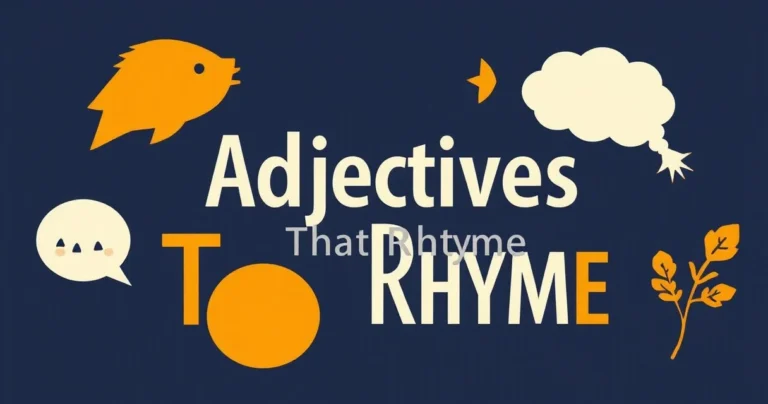 Illustration for Adjectives That Rhyme: A Comprehensive Guide