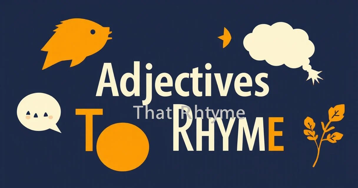 Illustration for Adjectives That Rhyme: A Comprehensive Guide