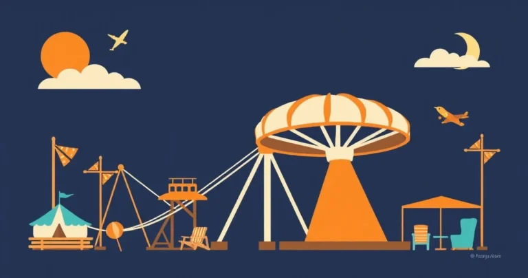 Illustration for Descriptive Adjectives for Thrilling Amusement Park Rides