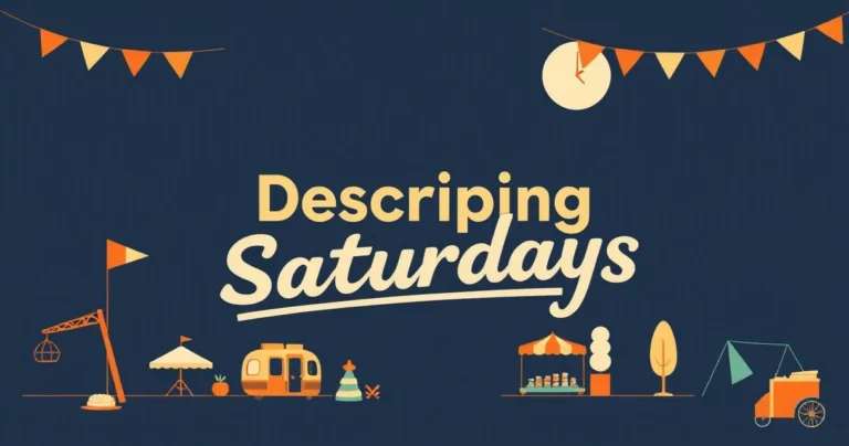 Illustration for Describing Saturdays: A Guide to Adjectives for Weekend Fun