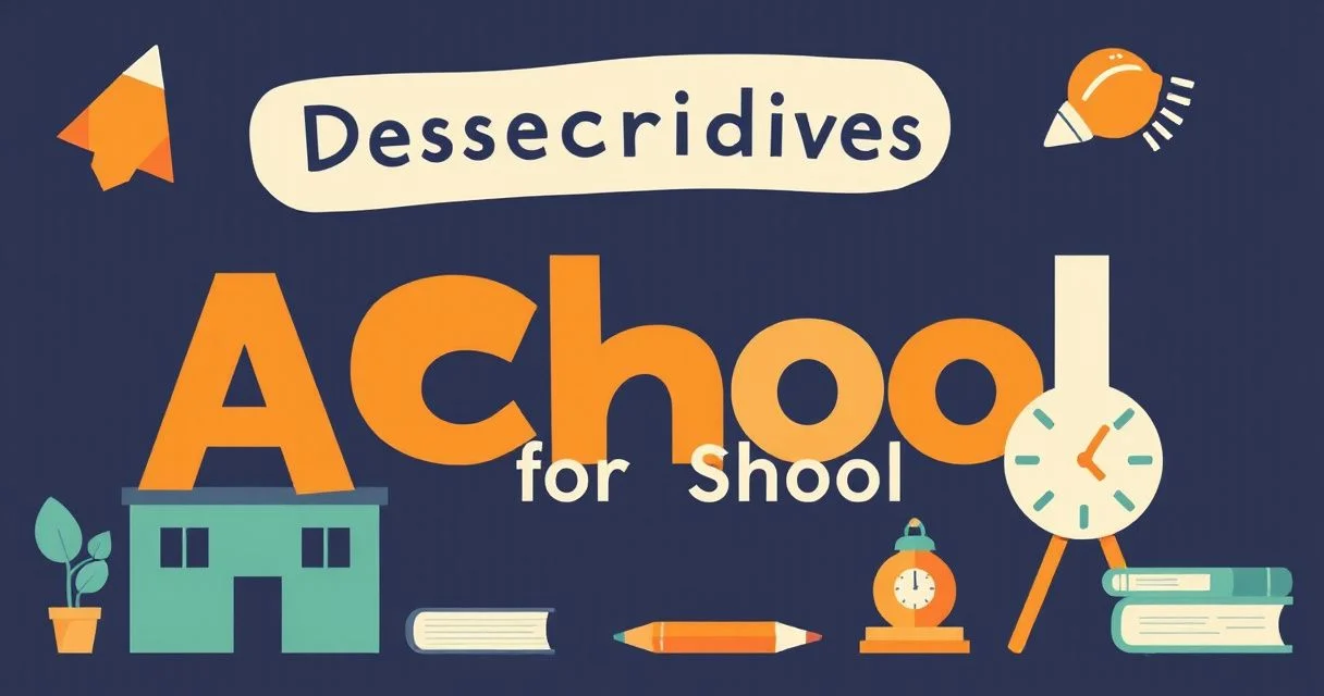 Illustration for Descriptive Adjectives for School: A Comprehensive Guide