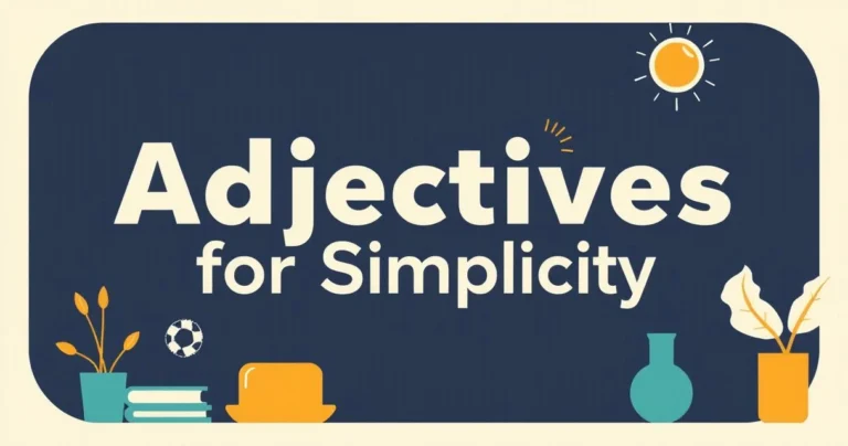 Illustration for Adjectives for Simplicity: A Concise Guide
