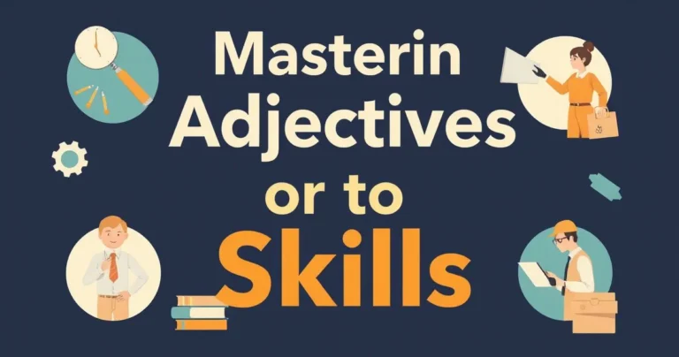Illustration for Mastering Adjectives for Skills: A Comprehensive Guide