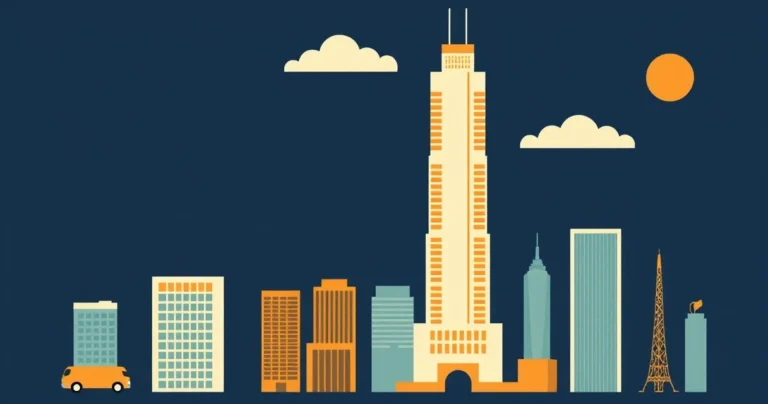 Illustration for Adjectives for Skyscrapers: Describing Towering Structures