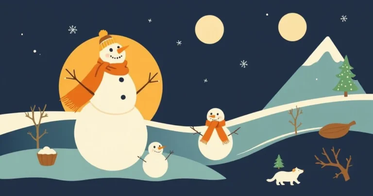 Illustration for Describing Snowmen: A Guide to Adjectives
