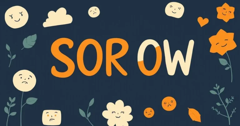 Illustration for Adjectives for Sorrow: Expressing Grief and Sadness