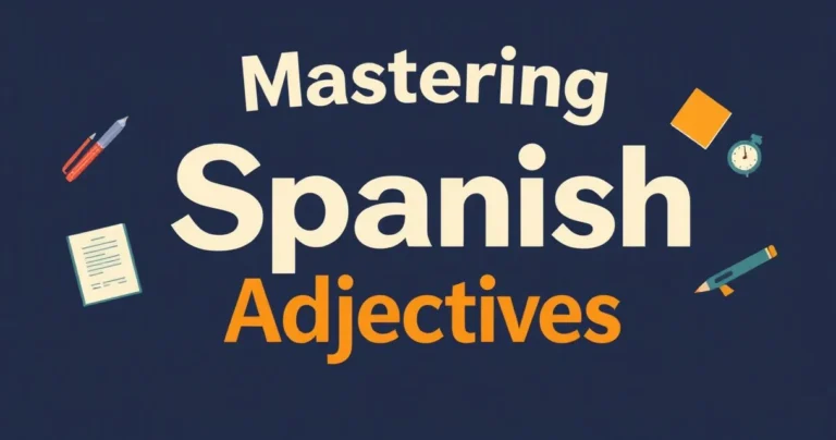 Illustration for Mastering Spanish Adjectives: A Comprehensive Guide