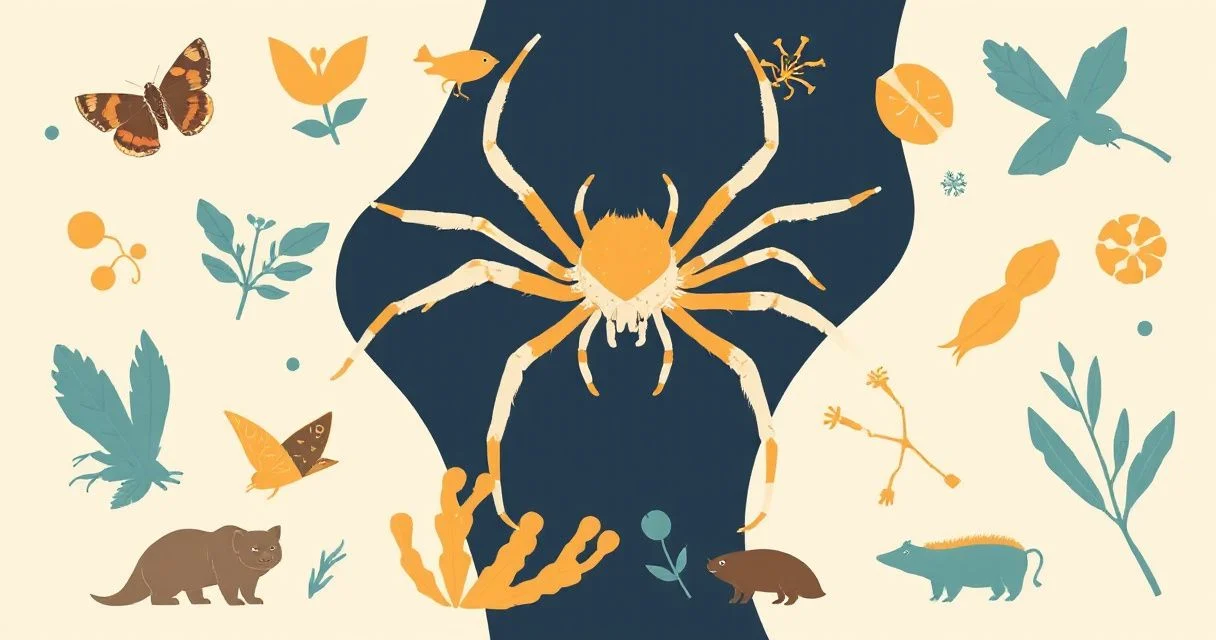 Illustration for Describing Spiders: A Guide to Adjectives