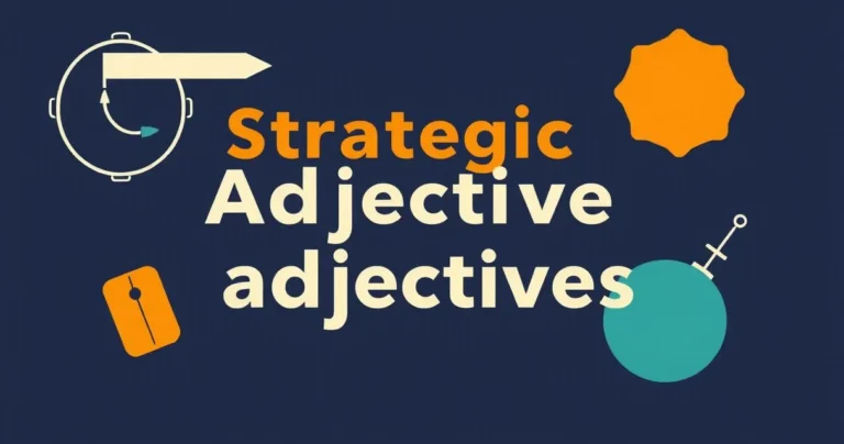 Illustration for Strategic Adjectives: Mastering Descriptive Words for Planning