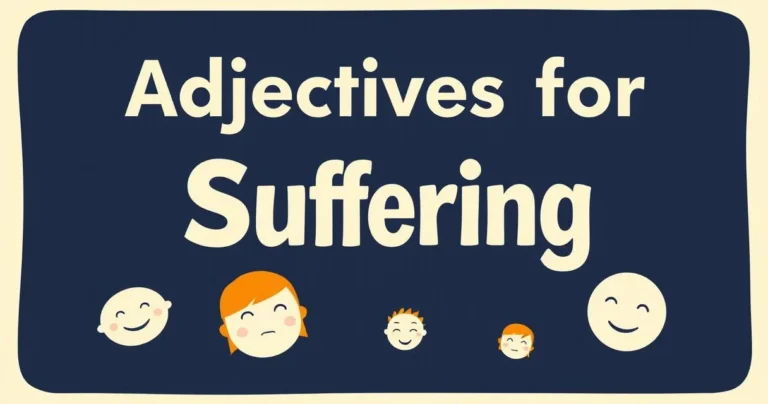 Illustration for Adjectives for Suffering: A Comprehensive Grammar Guide