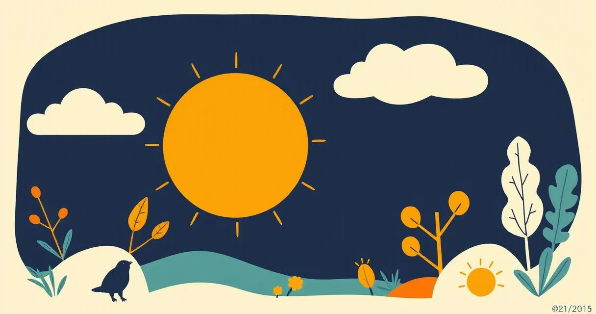 Illustration for Describing Sunshine: A Guide to Adjectives for Radiant Light