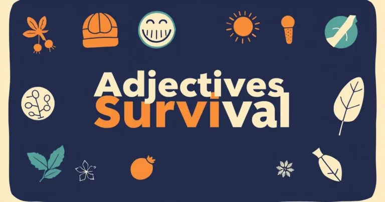 Illustration for Adjectives for Survival: Essential Descriptors in English