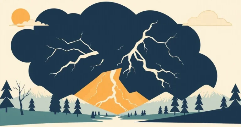 Illustration for Describing Thunderstorms: A Guide to Adjectives