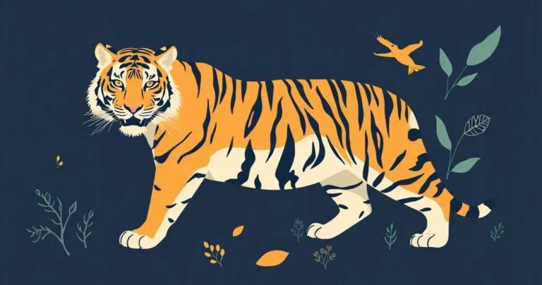 Illustration for Describing Tigers: A Comprehensive Guide to Adjectives