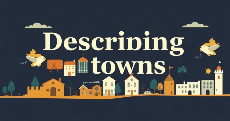 Illustration for Describing Towns: Mastering Adjectives for Vivid Descriptions