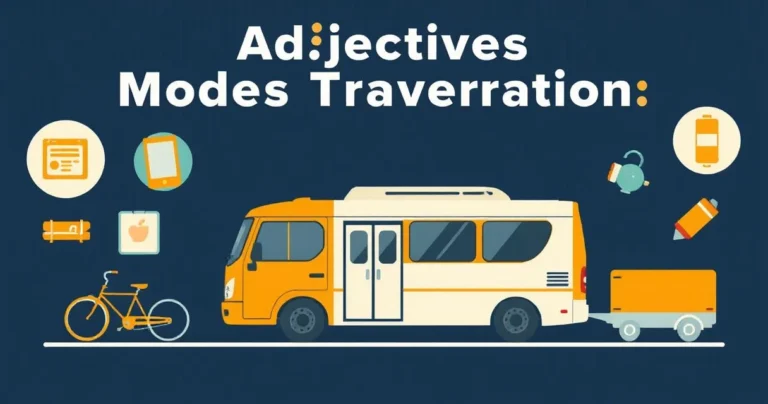 Illustration for Descriptive Adjectives for Modes of Transportation
