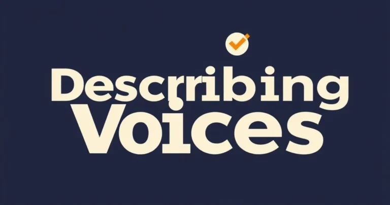 Illustration for Describing Voices: A Comprehensive Guide to Adjectives