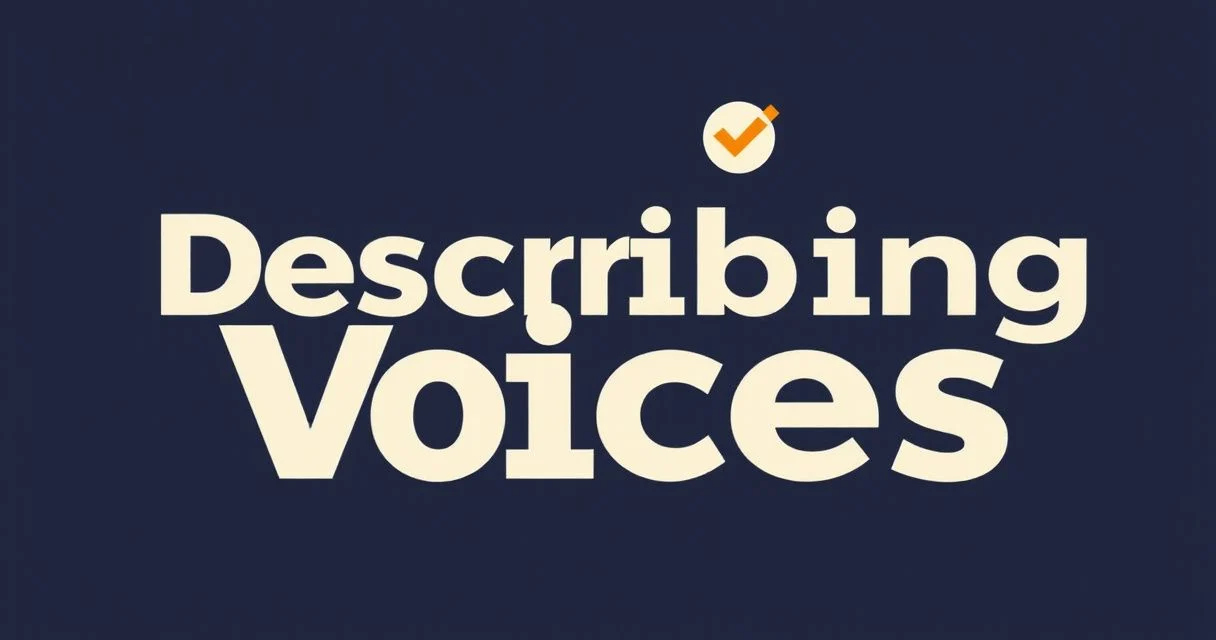 Illustration for Describing Voices: A Comprehensive Guide to Adjectives