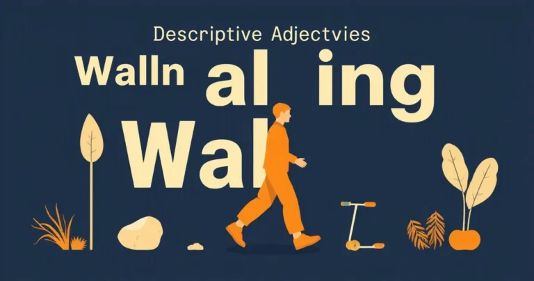 Illustration for Descriptive Adjectives for Walking: A Comprehensive Guide
