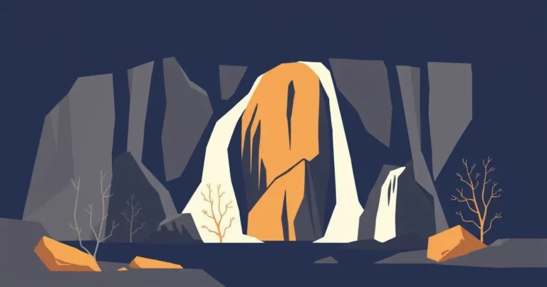 Illustration for Describing Waterfalls: A Guide to Powerful Adjectives