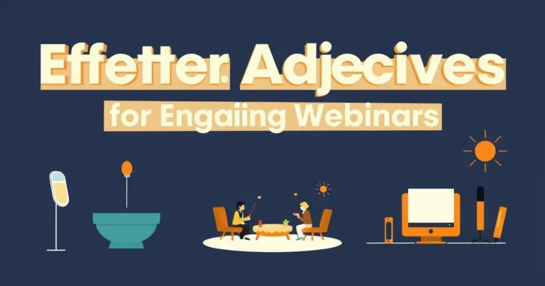 Illustration for Effective Adjectives for Engaging Webinars: A Comprehensive Guide