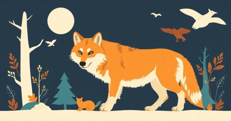 Illustration for Adjectives for Wolves: Describing the Majestic Canine