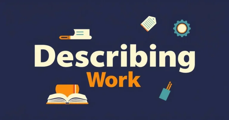 Illustration for Describing Work: Mastering Adjectives for Professional Communication