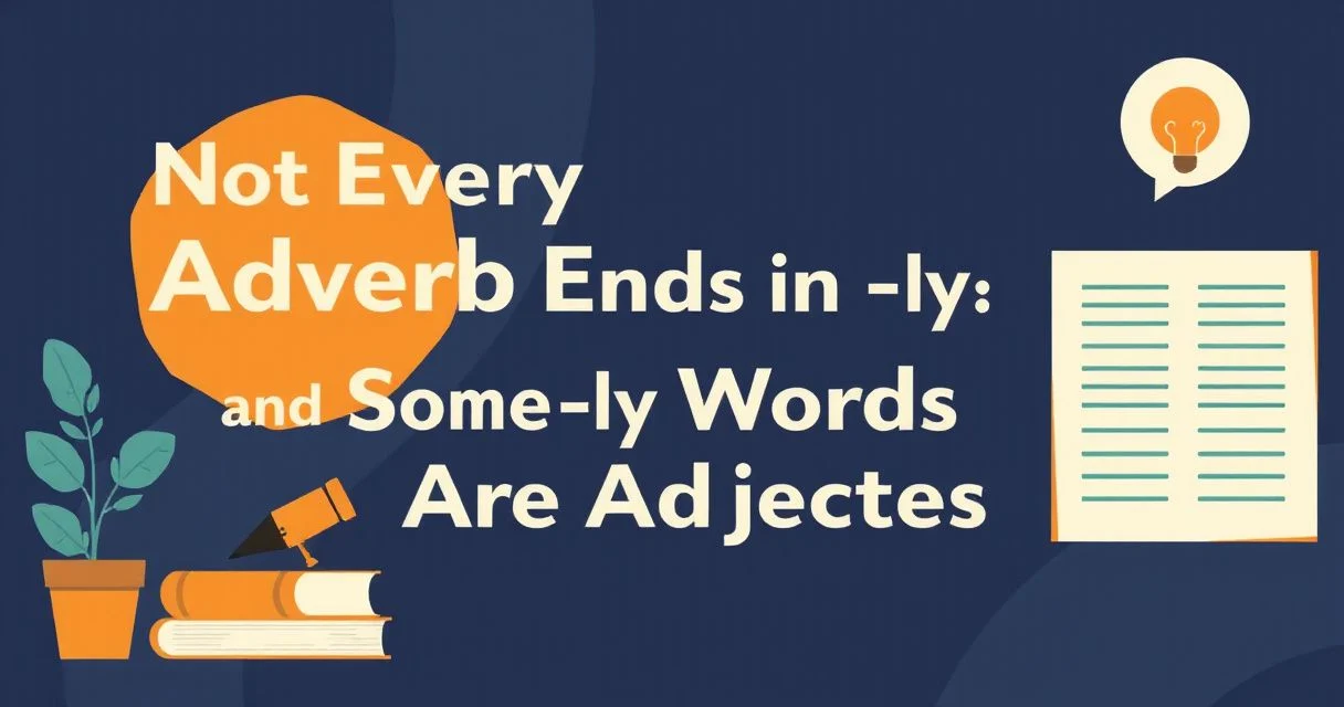 Illustration for Not Every Adverb Ends in -ly, and Some -ly Words Are Adjectives