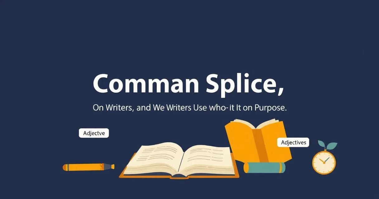 Illustration for The Comma Splice, and the Writers Who Use It on Purpose