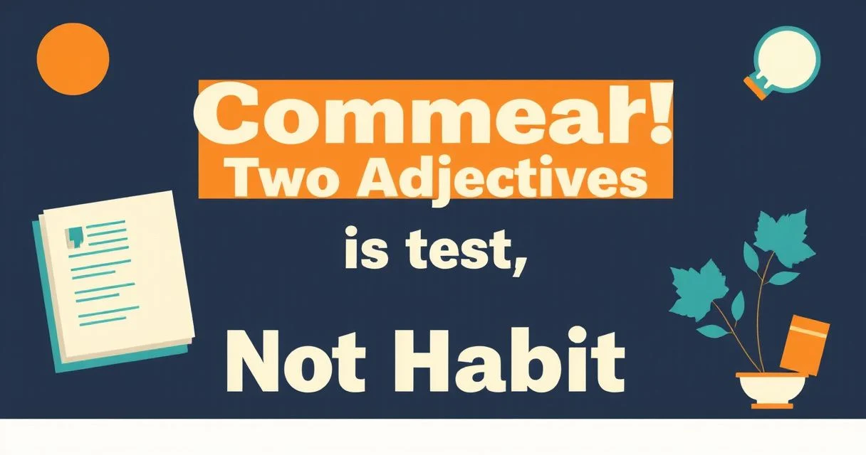 Illustration for The Comma Between Two Adjectives Is a Test, Not a Habit