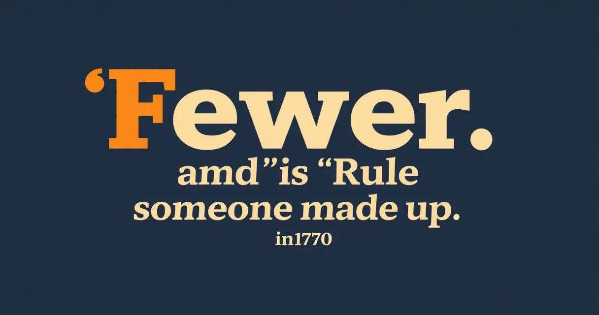 Illustration for “Fewer” and “Less” Is a Rule Someone Made Up in 1770