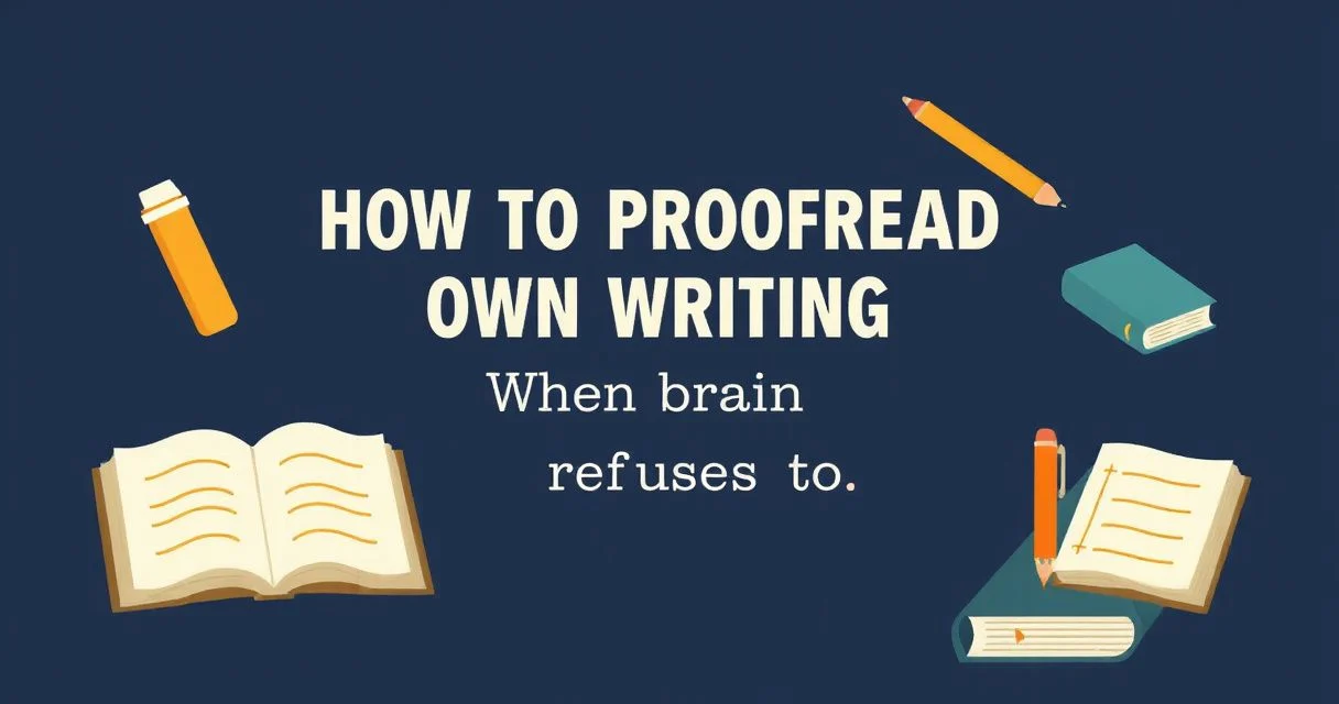 Illustration for How to Proofread Your Own Writing When Your Brain Refuses To