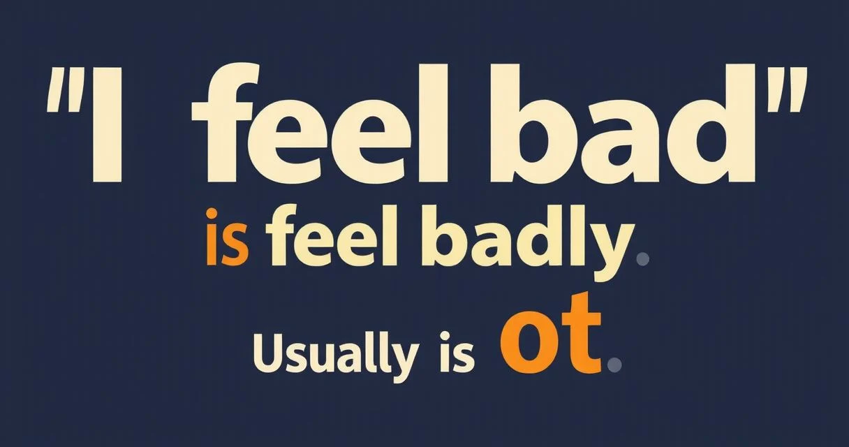 Illustration for “I Feel Bad” Is Correct. “I Feel Badly” Usually Is Not.