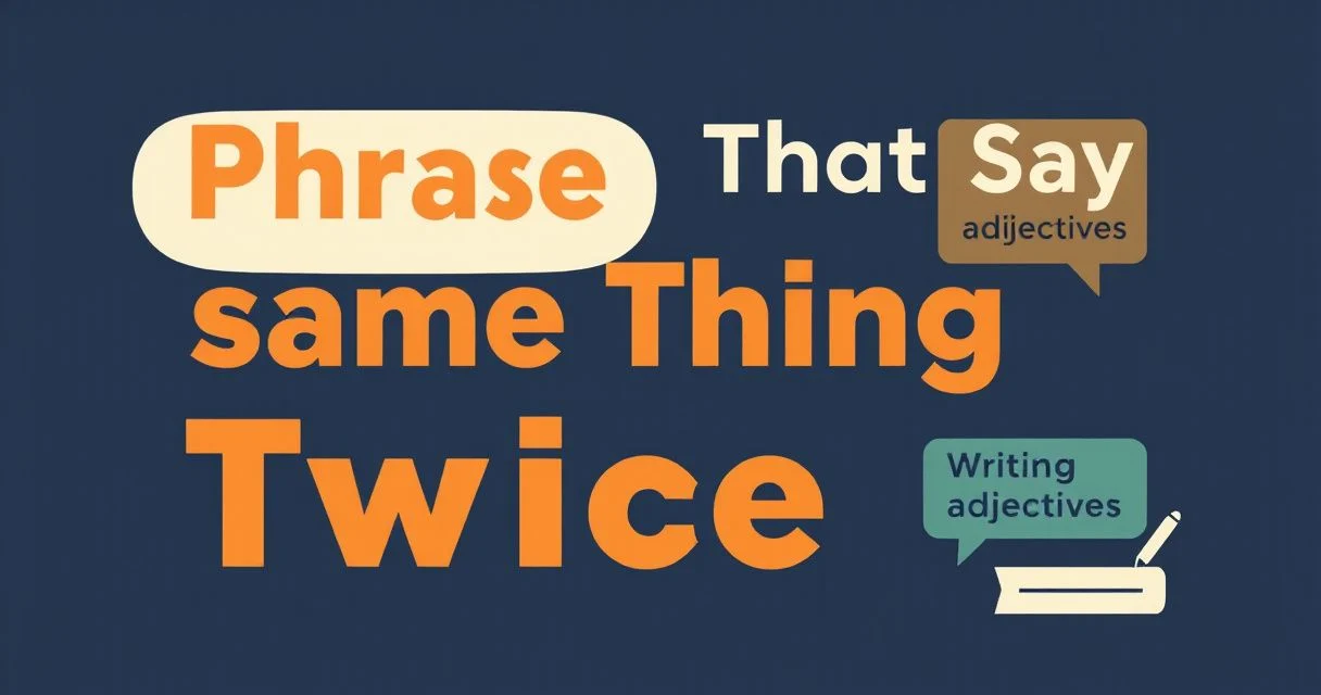 Illustration for The Phrases That Say the Same Thing Twice