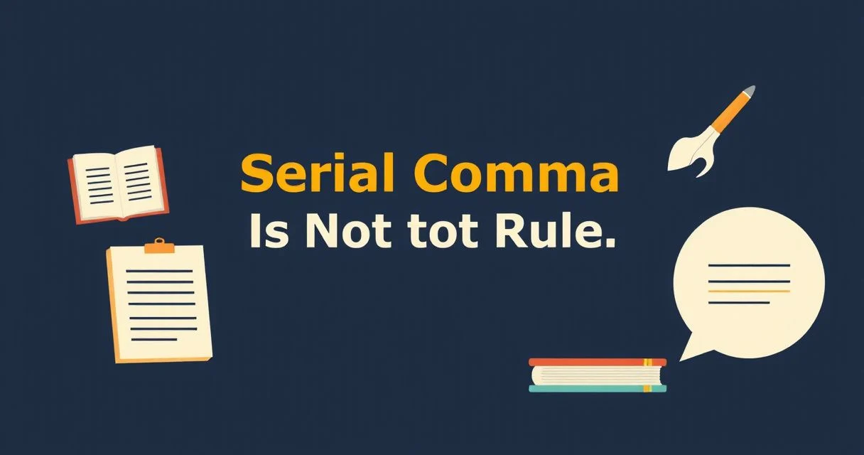 Illustration for The Serial Comma Is Not a Rule, and Both Sides Know It