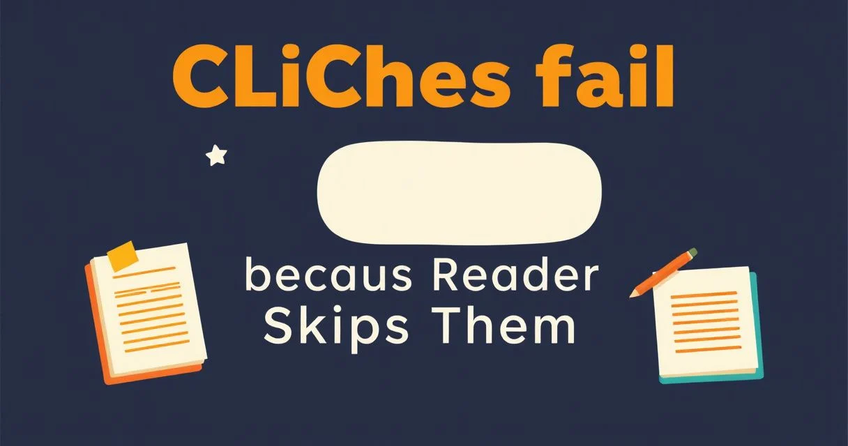 Illustration for Clichés Fail Because the Reader Skips Them