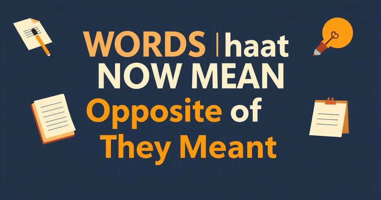 Illustration for Words That Now Mean the Opposite of What They Meant